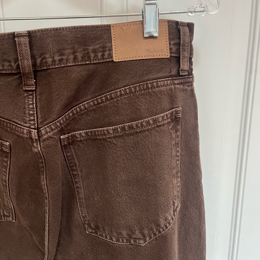 Madewell 90s high rise straight jeans in brown NWOT size 29 - Picture 8 of 9